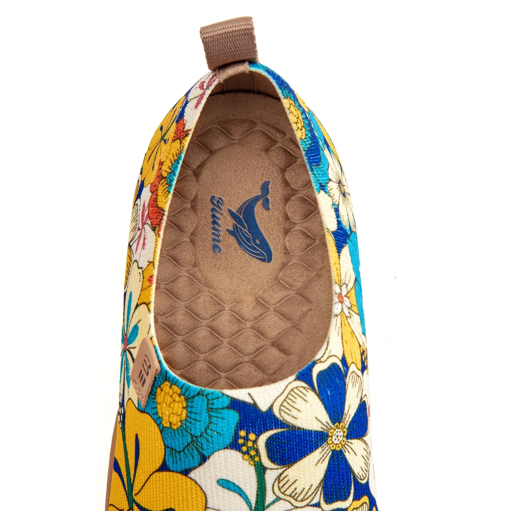 60's Floral Print by Samantha O'Malley Women's Slip-On Shoes Painted Canvas Sneaker