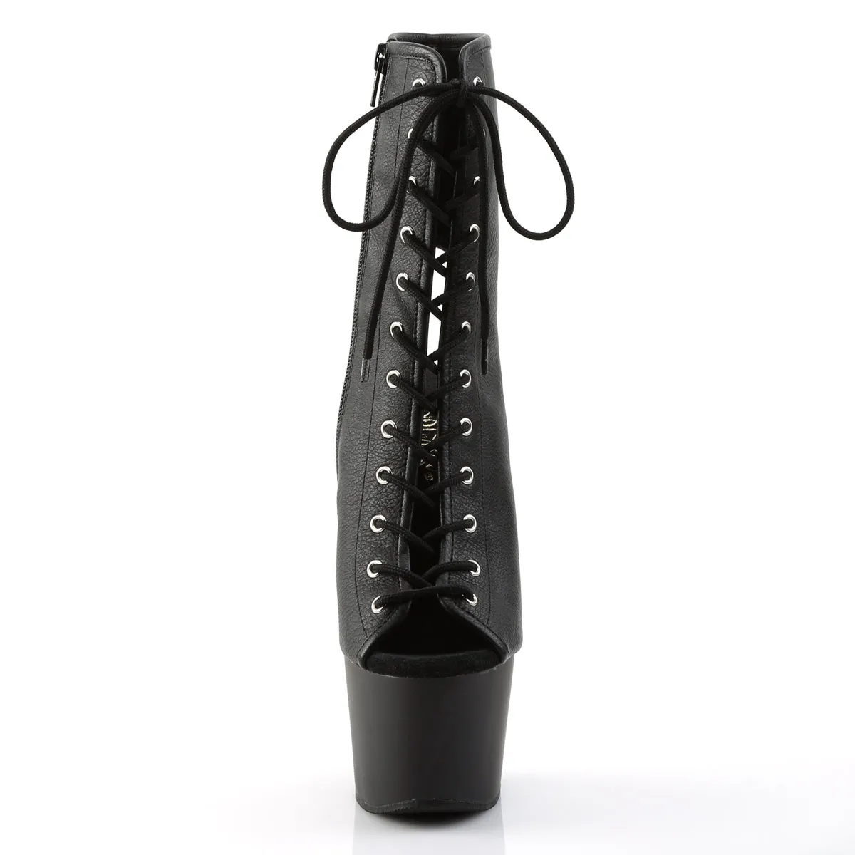 ADORE-1016 Pleaser Black Faux Leather Sexy Platform Shoes (Pole Dancing Heels)