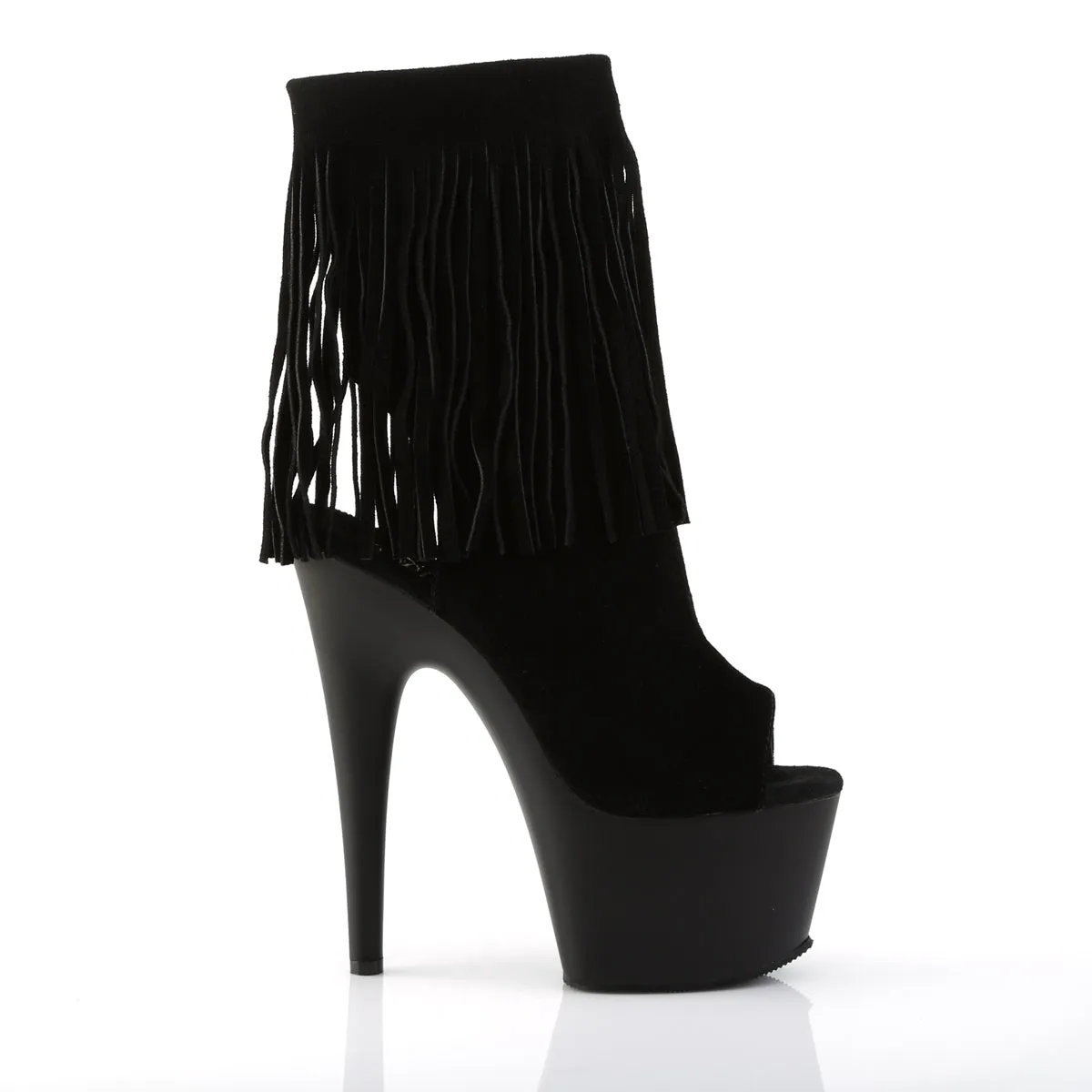 ADORE-1019 Pleaser Black Suede Sexy Platform Shoes (Pole Dancing Heels)