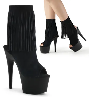 ADORE-1019 Pleaser Black Suede Sexy Platform Shoes (Pole Dancing Heels)