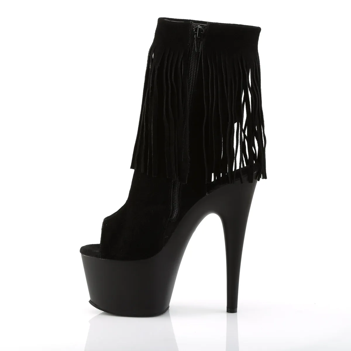 ADORE-1019 Pleaser Black Suede Sexy Platform Shoes (Pole Dancing Heels)