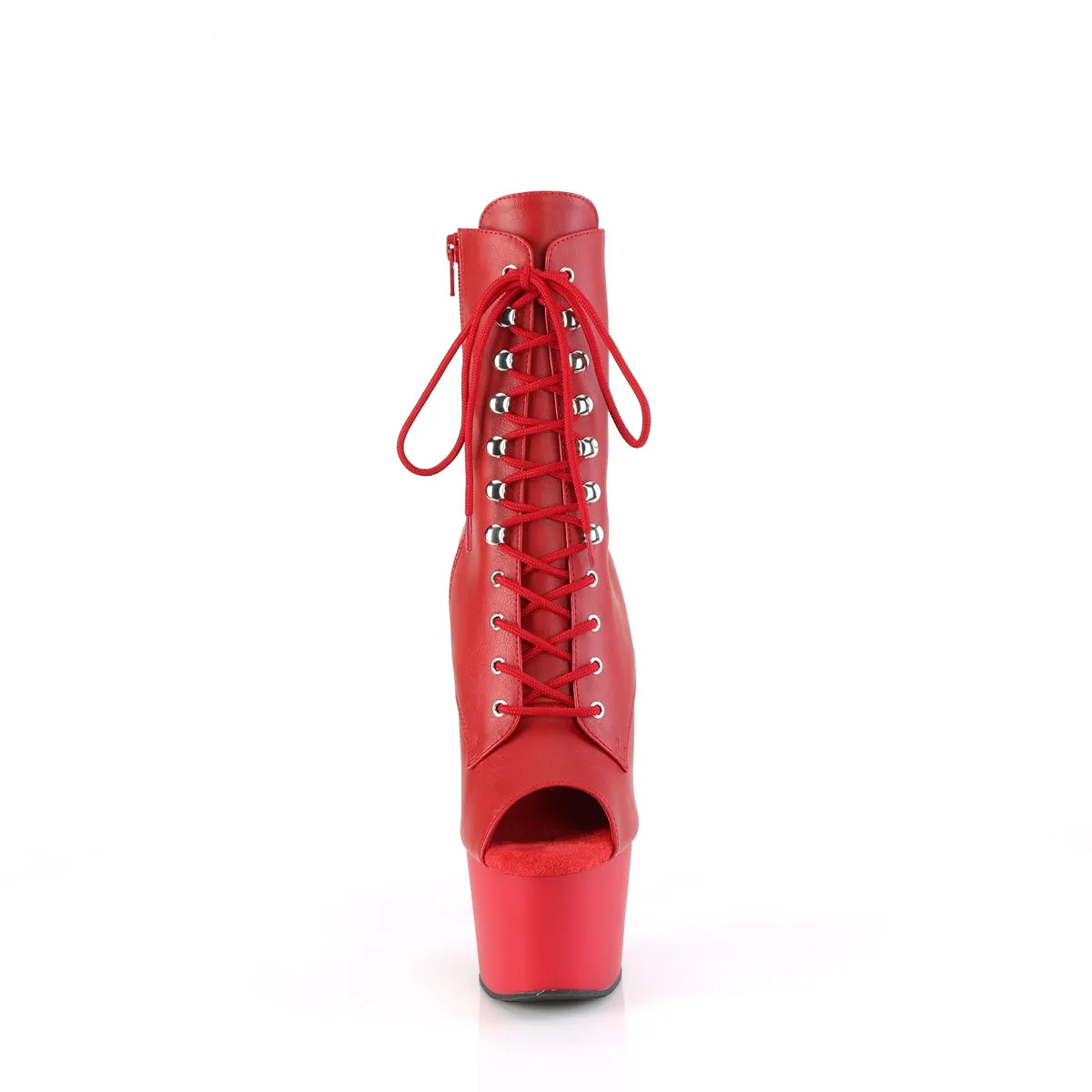 ADORE-1021 Pleaser Red Faux Leather Sexy Platform Shoes (Pole Dancing Heels)