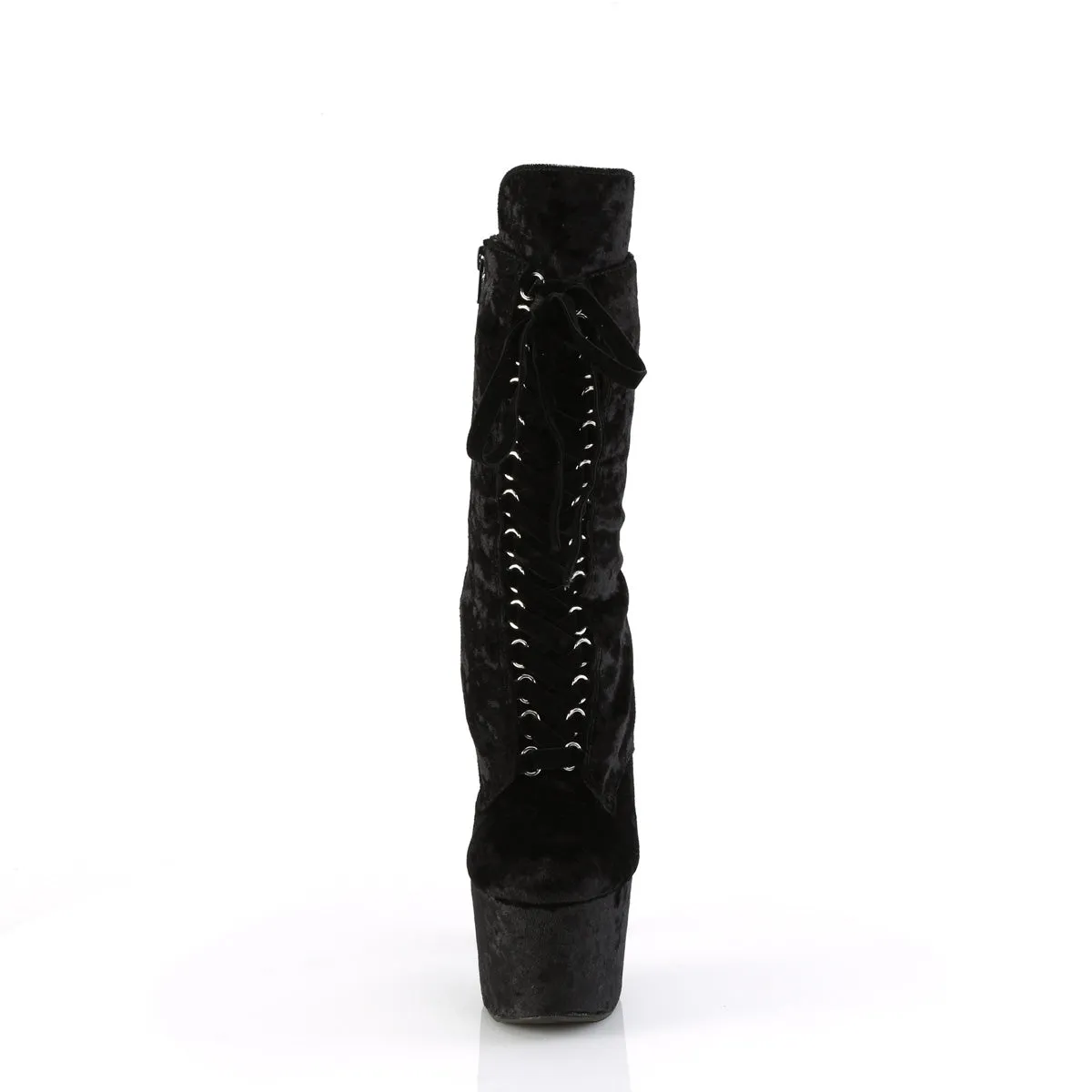 ADORE-1045VEL Pleaser Black Velvet Sexy Platform Shoes (Pole Dancing Heels)