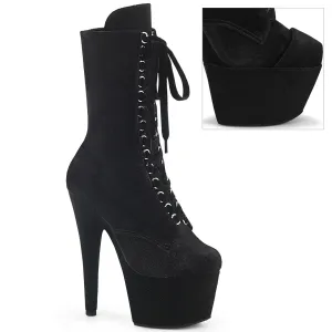 ADORE-1045VEL Pleaser Black Velvet Sexy Platform Shoes (Pole Dancing Heels)