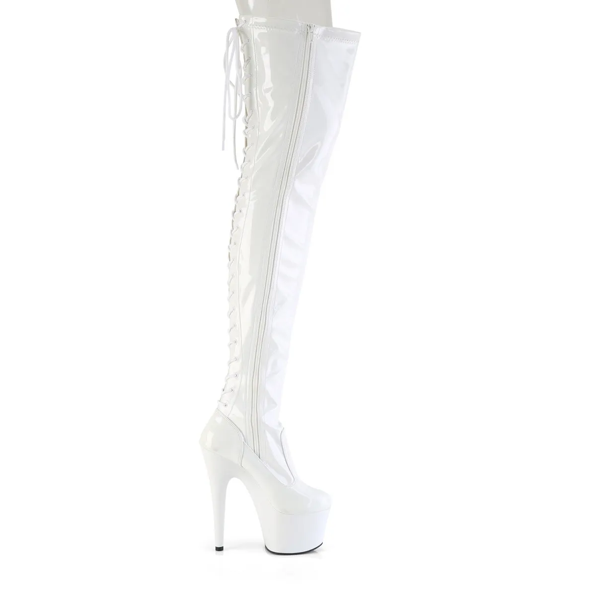 ADORE-3850 Pleaser White Sexy Platform Shoes (Pole Dancing Heels)