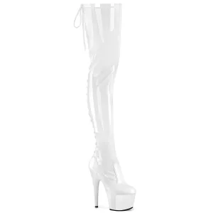 ADORE-3850 Pleaser White Sexy Platform Shoes (Pole Dancing Heels)