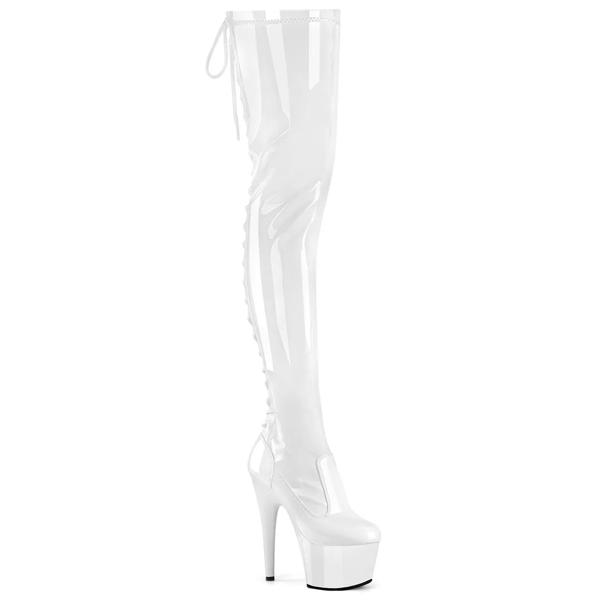ADORE-3850 Pleaser White Sexy Platform Shoes (Pole Dancing Heels)
