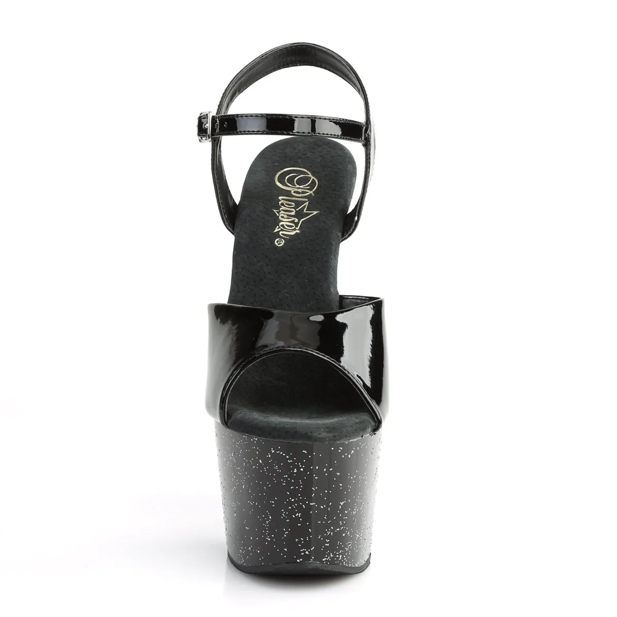 ADORE-709MG Pleaser Black Patent Sexy Platform Shoes (Pole Dancing Heels)