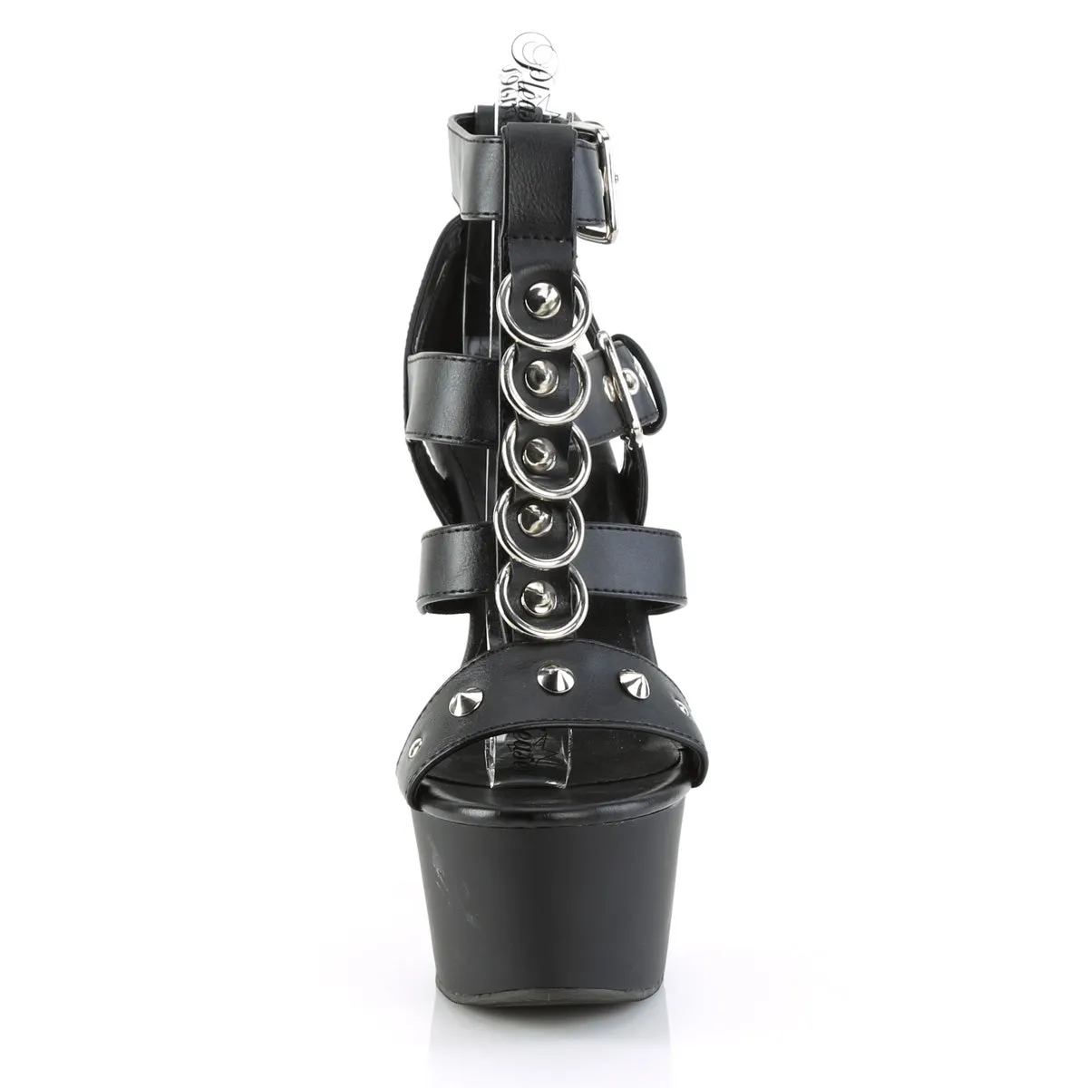 ASPIRE-658 Pleaser Black Faux Leather Sexy Platform Shoes (Pole Dancing Heels)