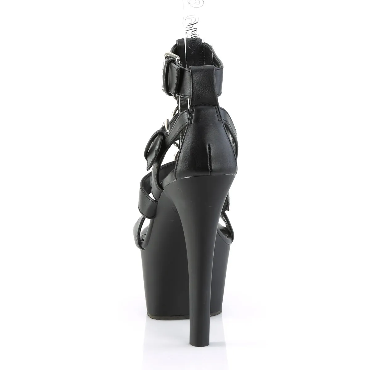 ASPIRE-658 Pleaser Black Faux Leather Sexy Platform Shoes (Pole Dancing Heels)