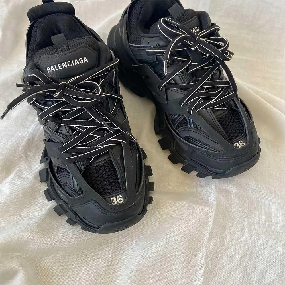 Balenciaga Black Track Sneakers, 36