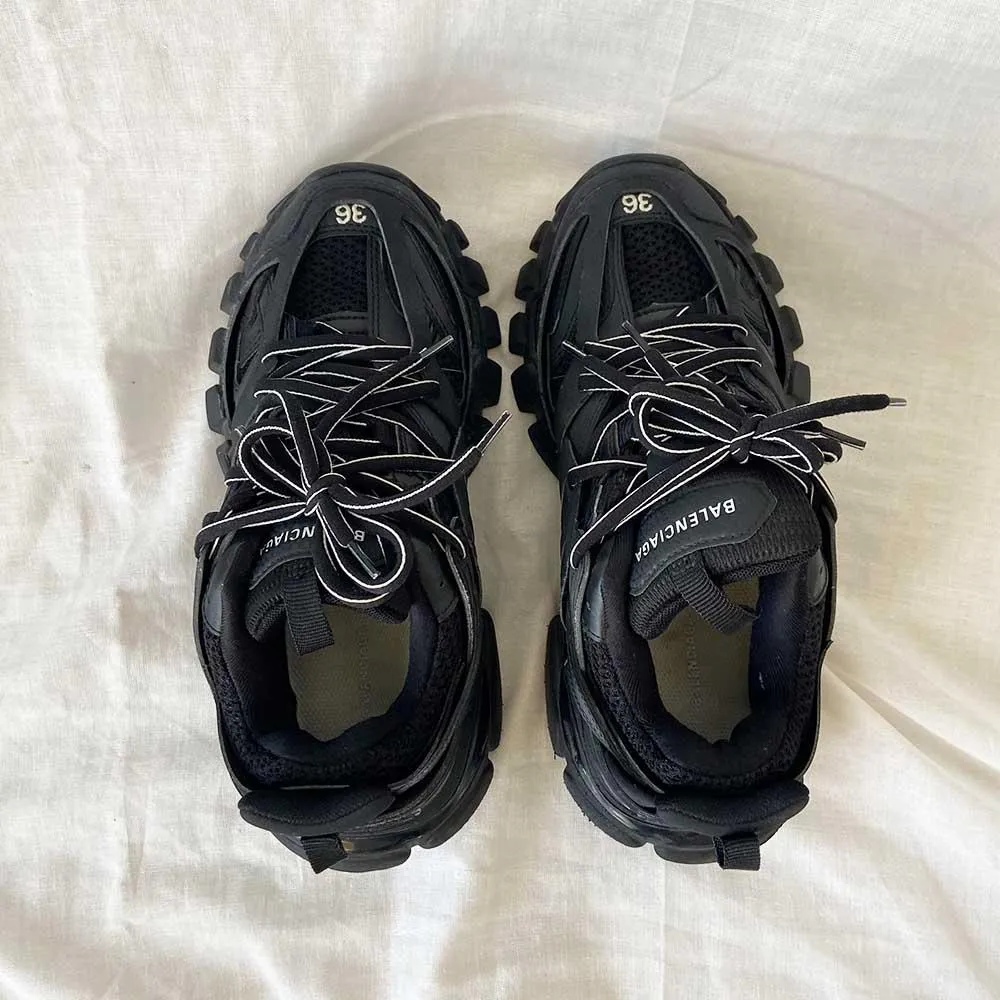 Balenciaga Black Track Sneakers, 36