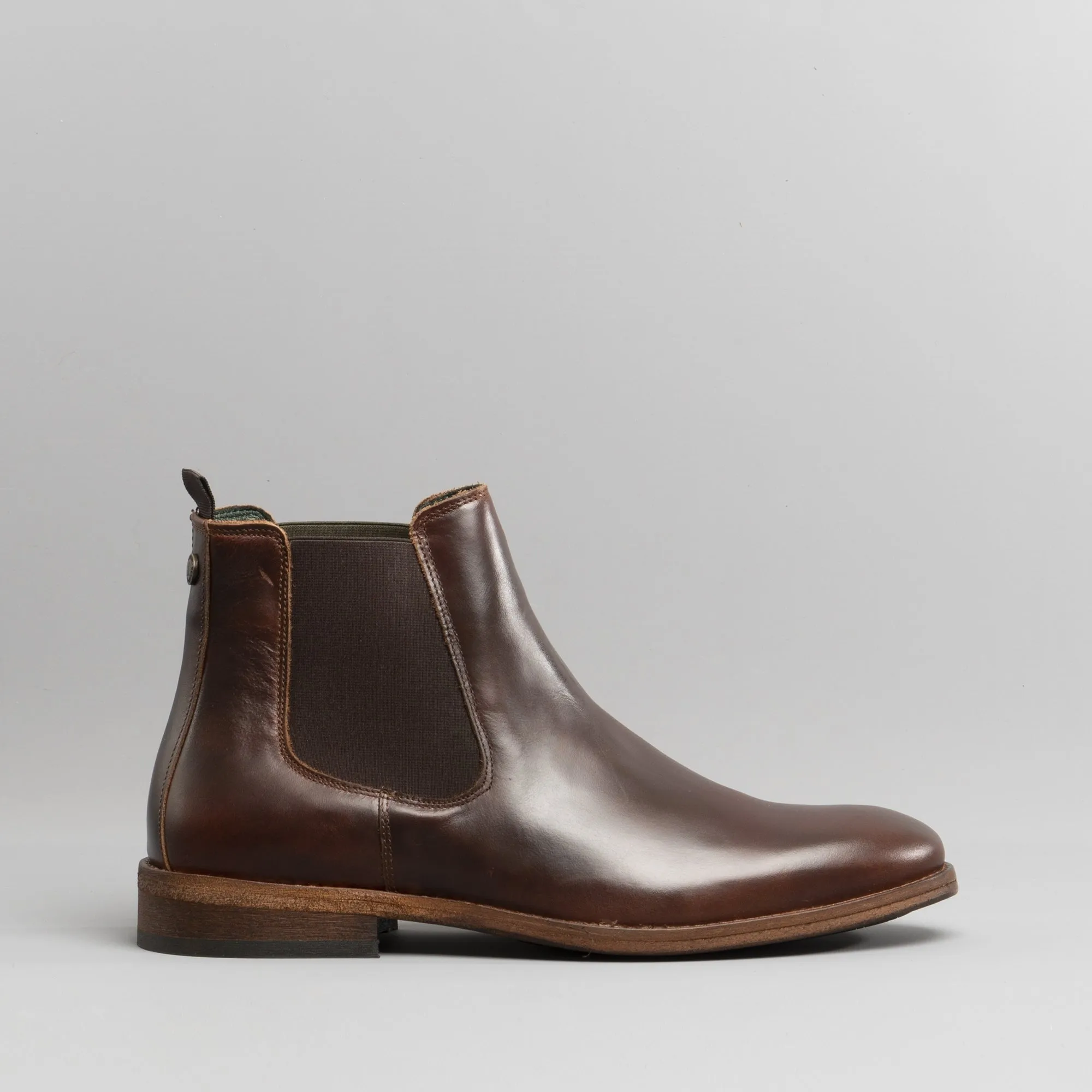 Barbour BEDLINGTON Mens Leather Chelsea Boots Mahogany
