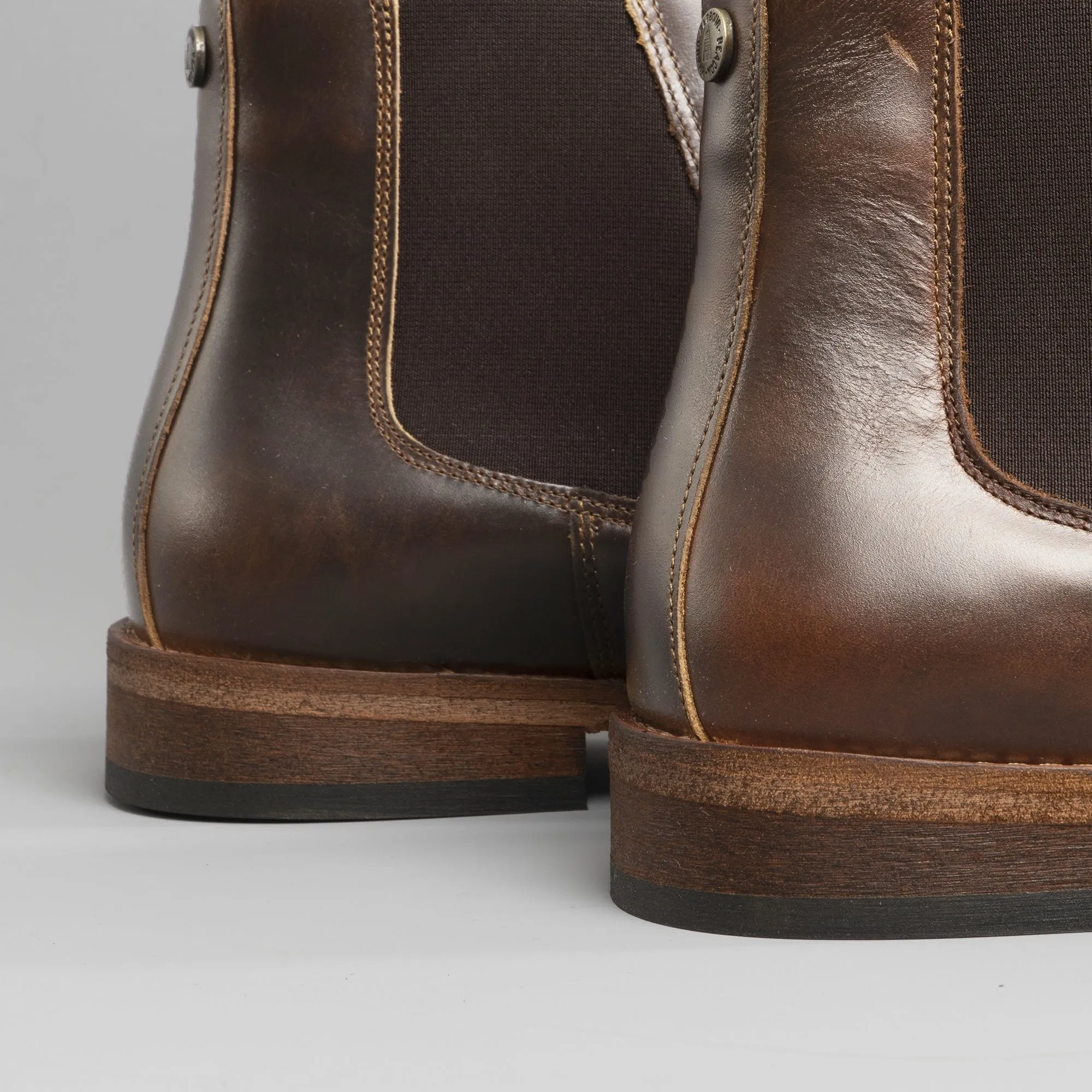 Barbour BEDLINGTON Mens Leather Chelsea Boots Mahogany