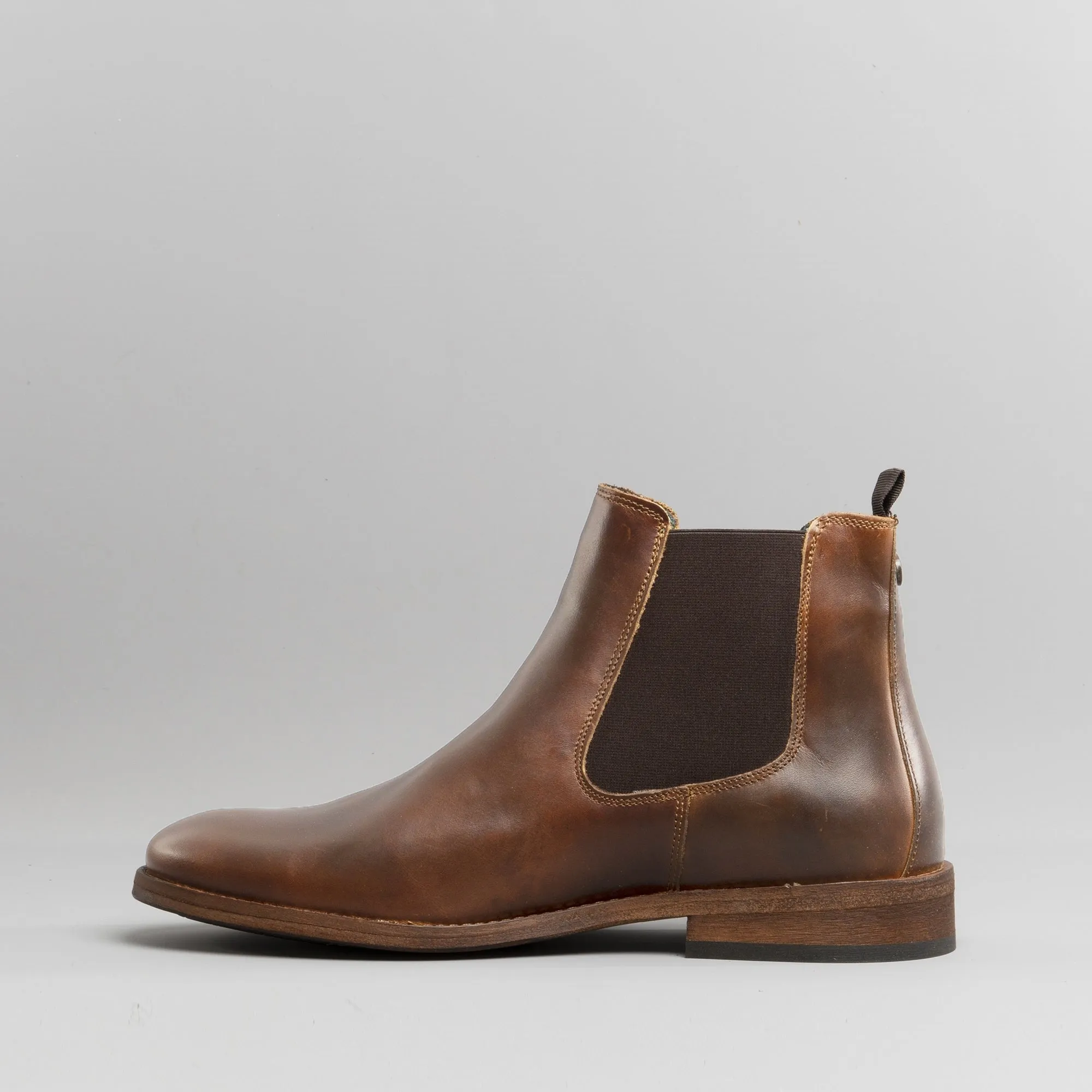 Barbour BEDLINGTON Mens Leather Chelsea Boots Mahogany