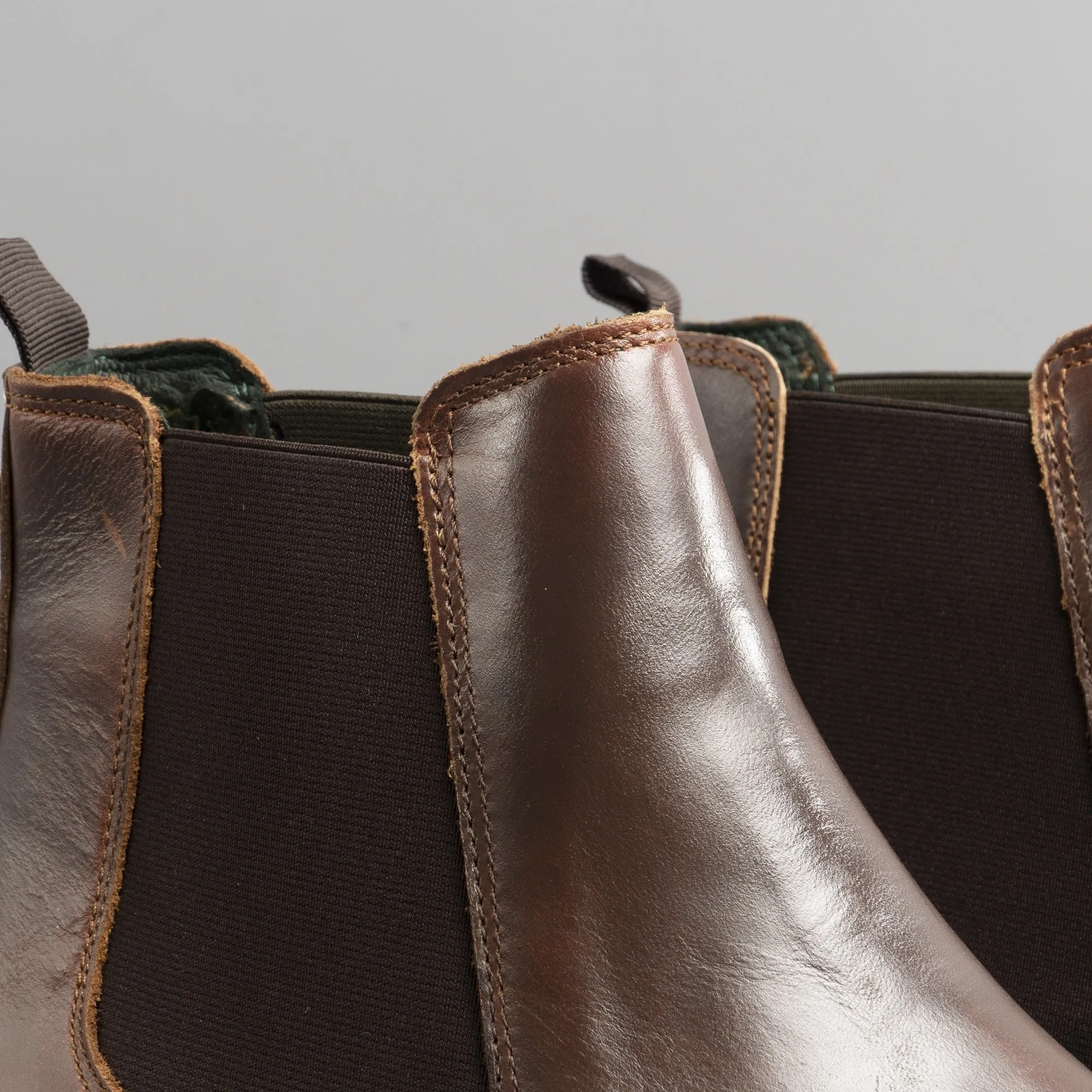 Barbour BEDLINGTON Mens Leather Chelsea Boots Mahogany