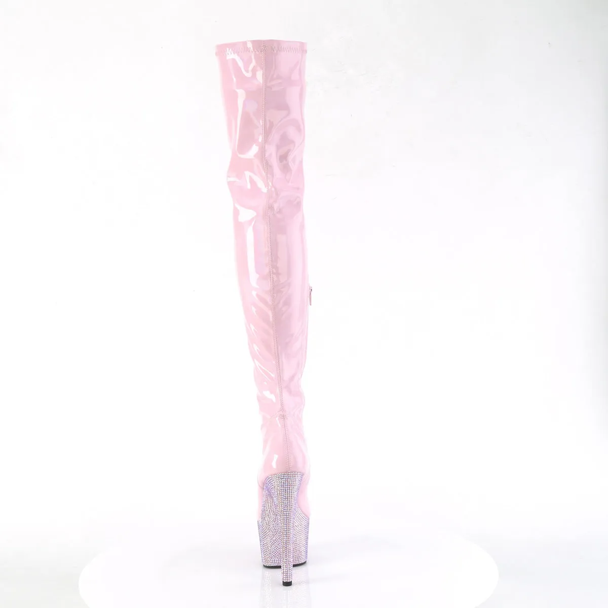 BEJEWELED-3000-7 Pleaser Baby Pink Hologram Sexy Platform Shoes (Pole Dancing Heels)