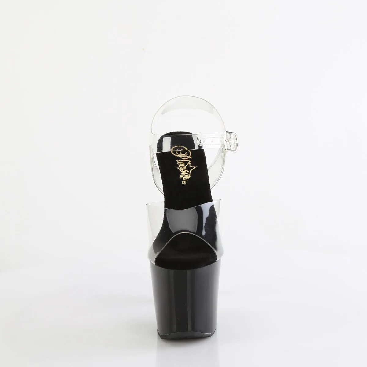 BLISS-708 Pleaser Clear/Black Sexy Platform Shoes (Pole Dancing Heels)