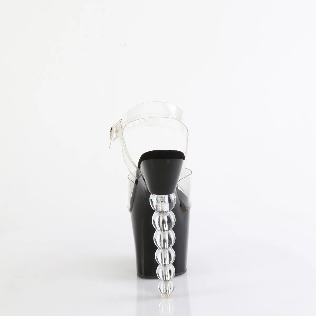 BLISS-708 Pleaser Clear/Black Sexy Platform Shoes (Pole Dancing Heels)