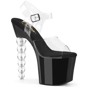 BLISS-708 Pleaser Clear/Black Sexy Platform Shoes (Pole Dancing Heels)