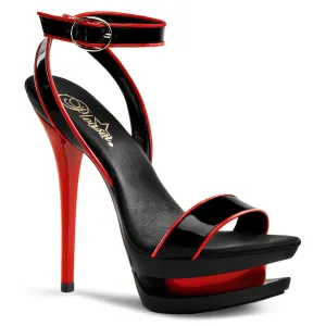 BLONDIE-631-2 Pleaser Black/Red Sexy Platform Shoes (Pole Dancing Heels)