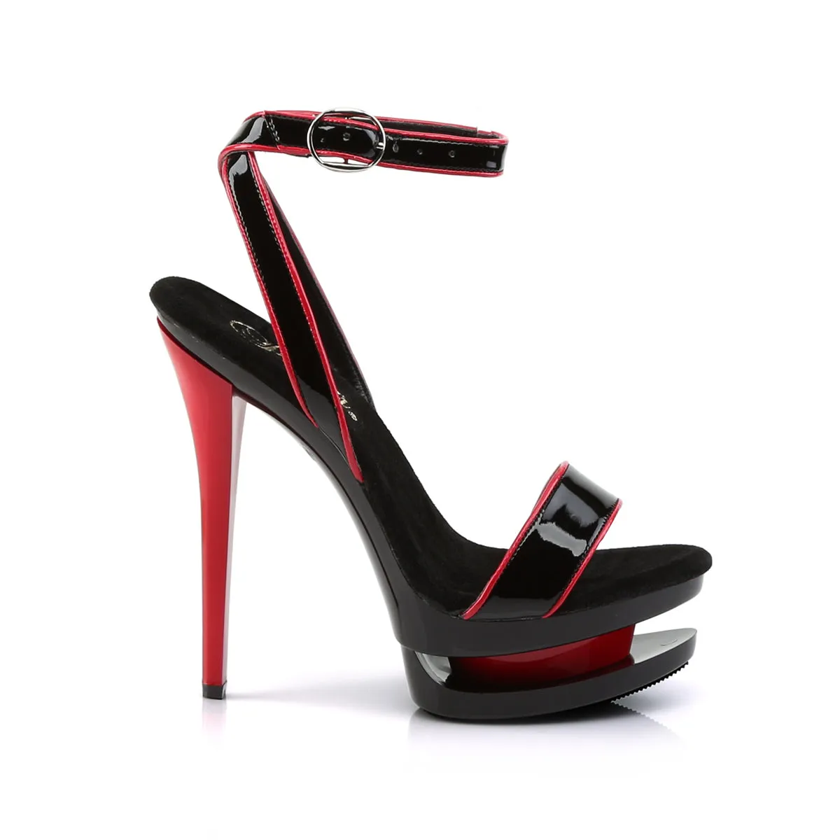 BLONDIE-631-2 Pleaser Black/Red Sexy Platform Shoes (Pole Dancing Heels)