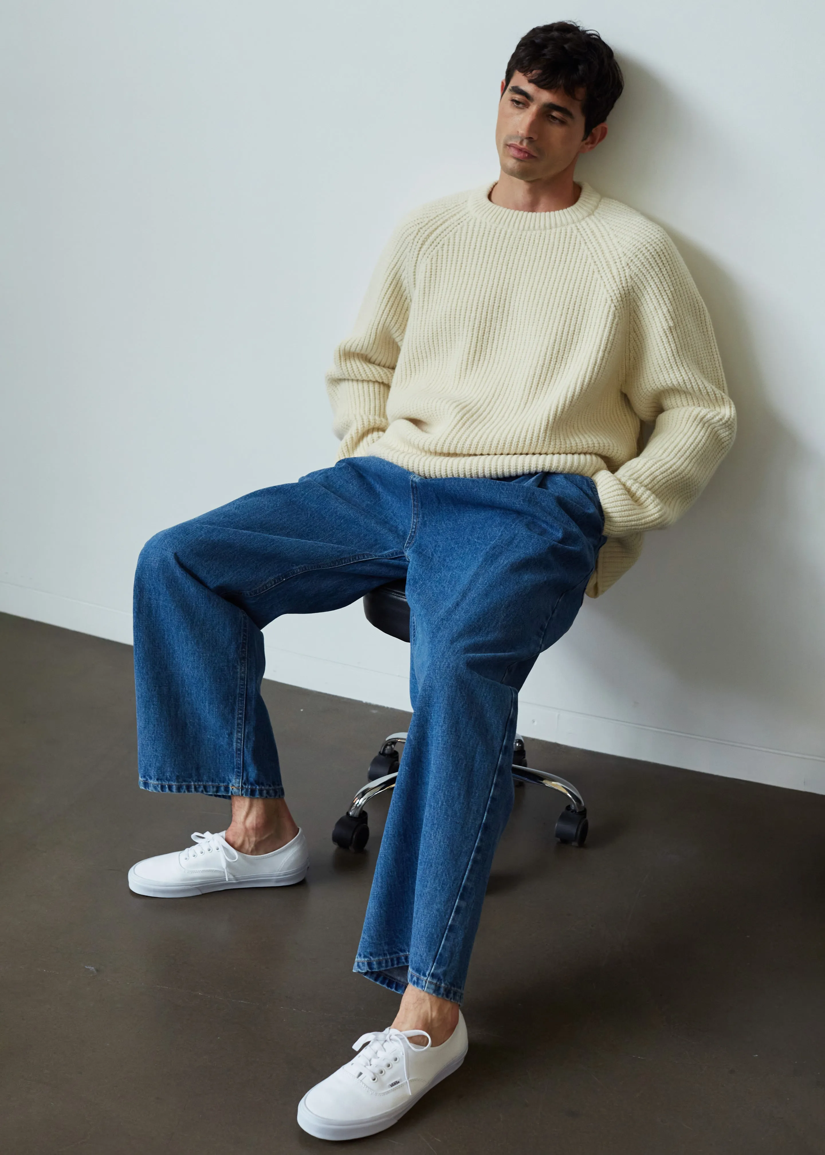 Carter Crew Neck Sweater - Beige