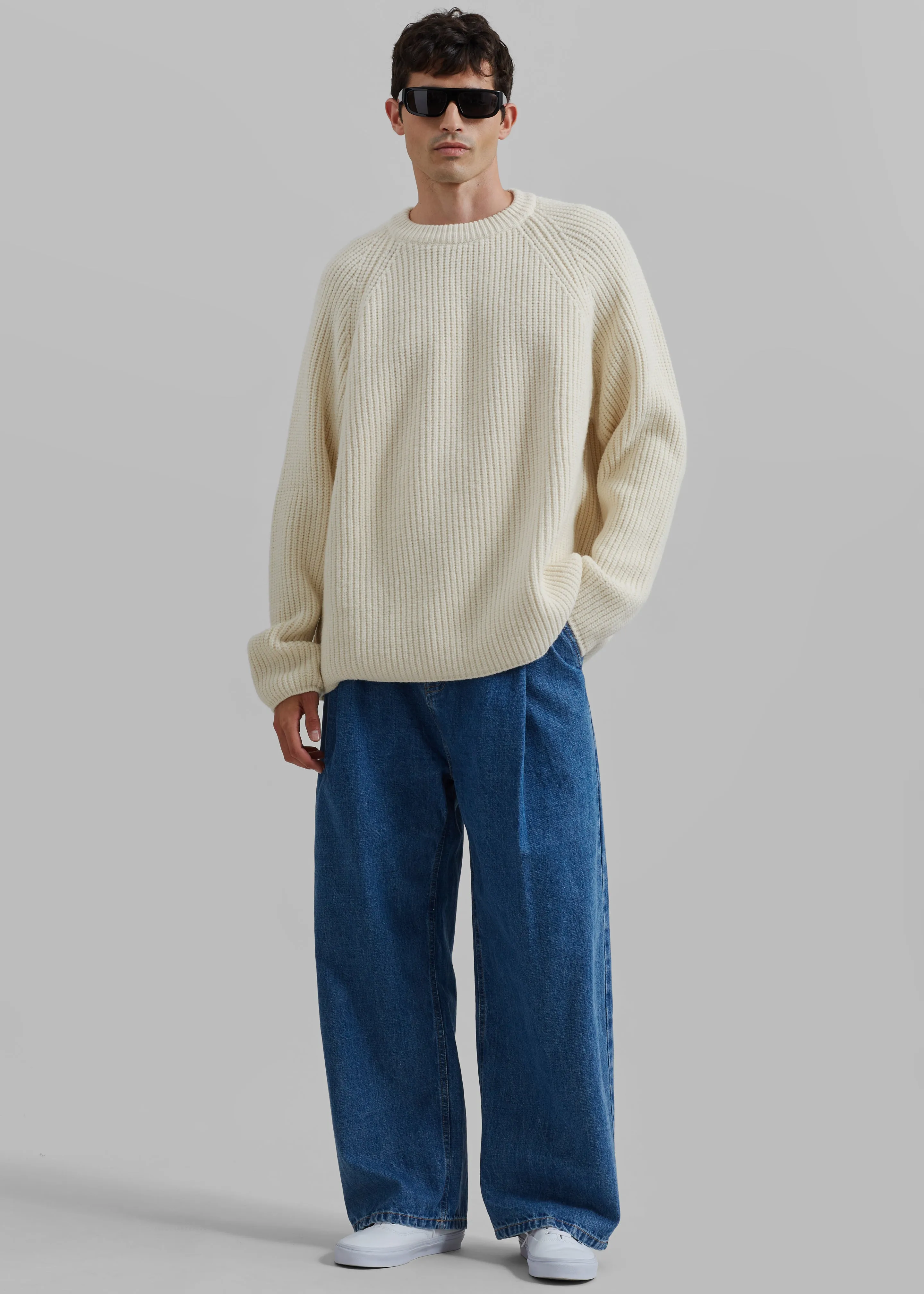 Carter Crew Neck Sweater - Beige