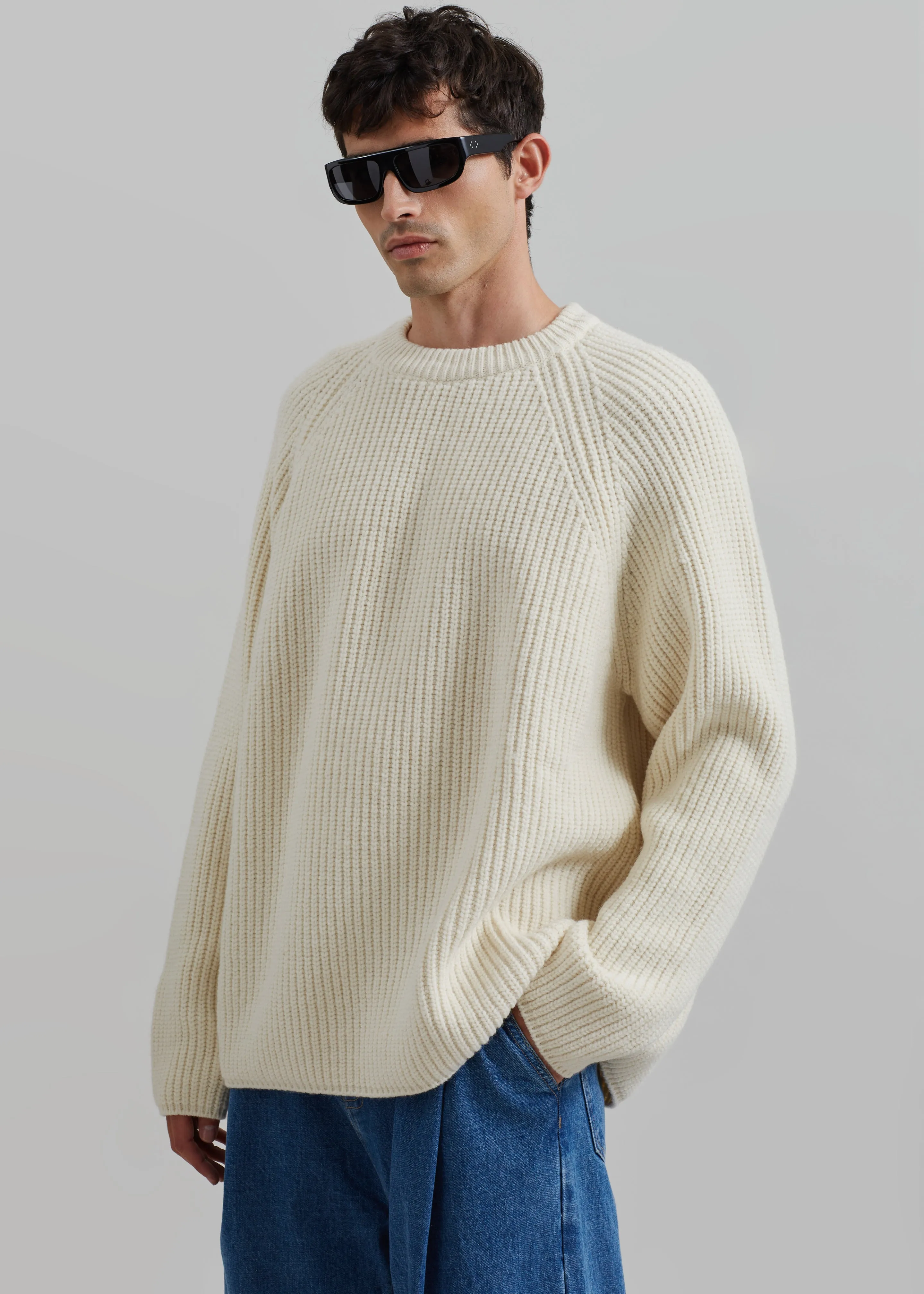 Carter Crew Neck Sweater - Beige