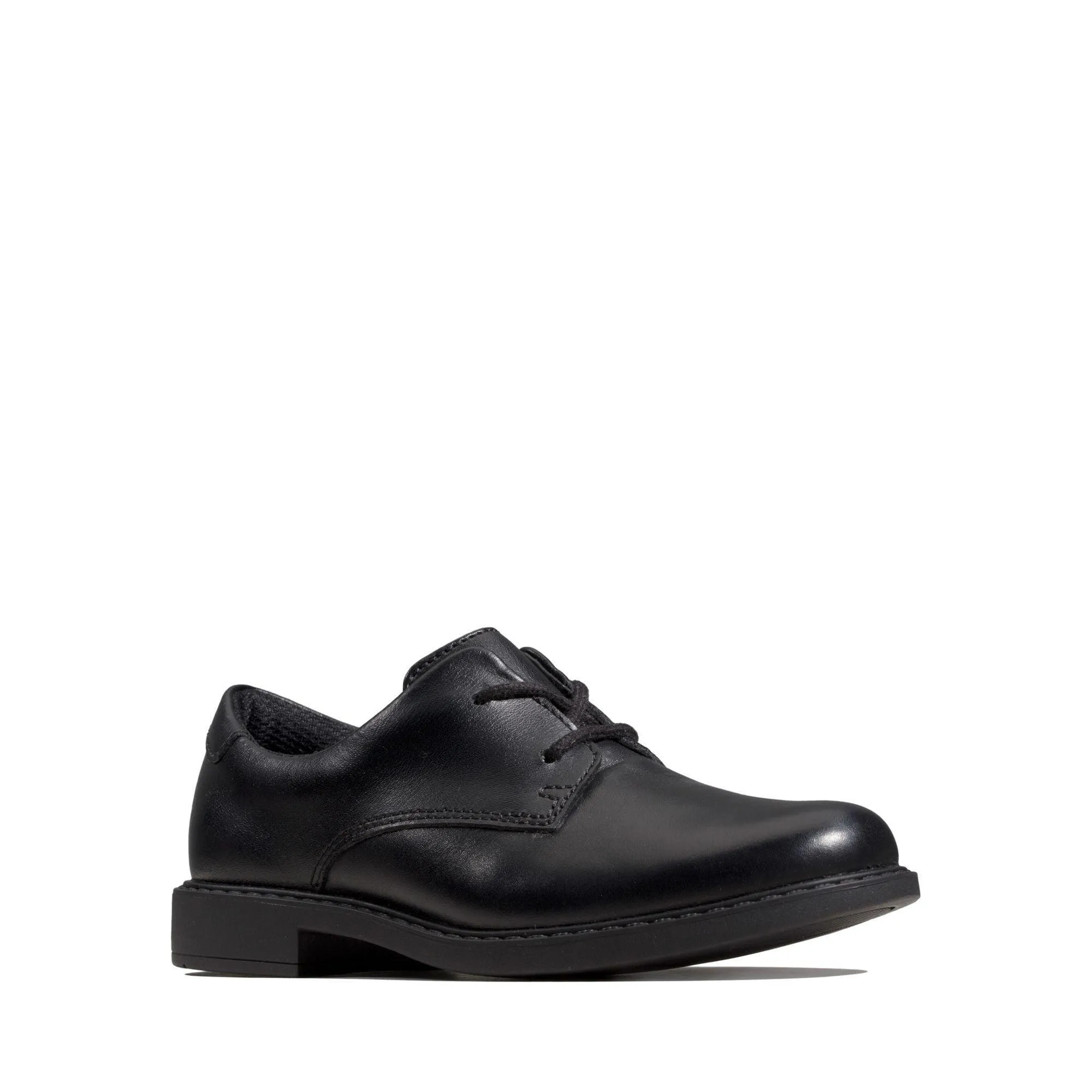 Clarks Boys School Shoe Scala Loop K Black Leather