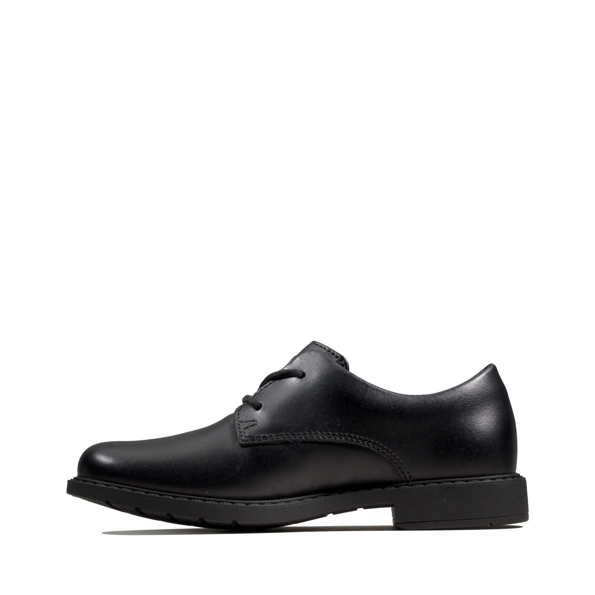 Clarks Boys School Shoe Scala Loop K Black Leather