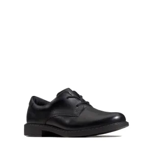 Clarks Boys School Shoe Scala Loop K Black Leather
