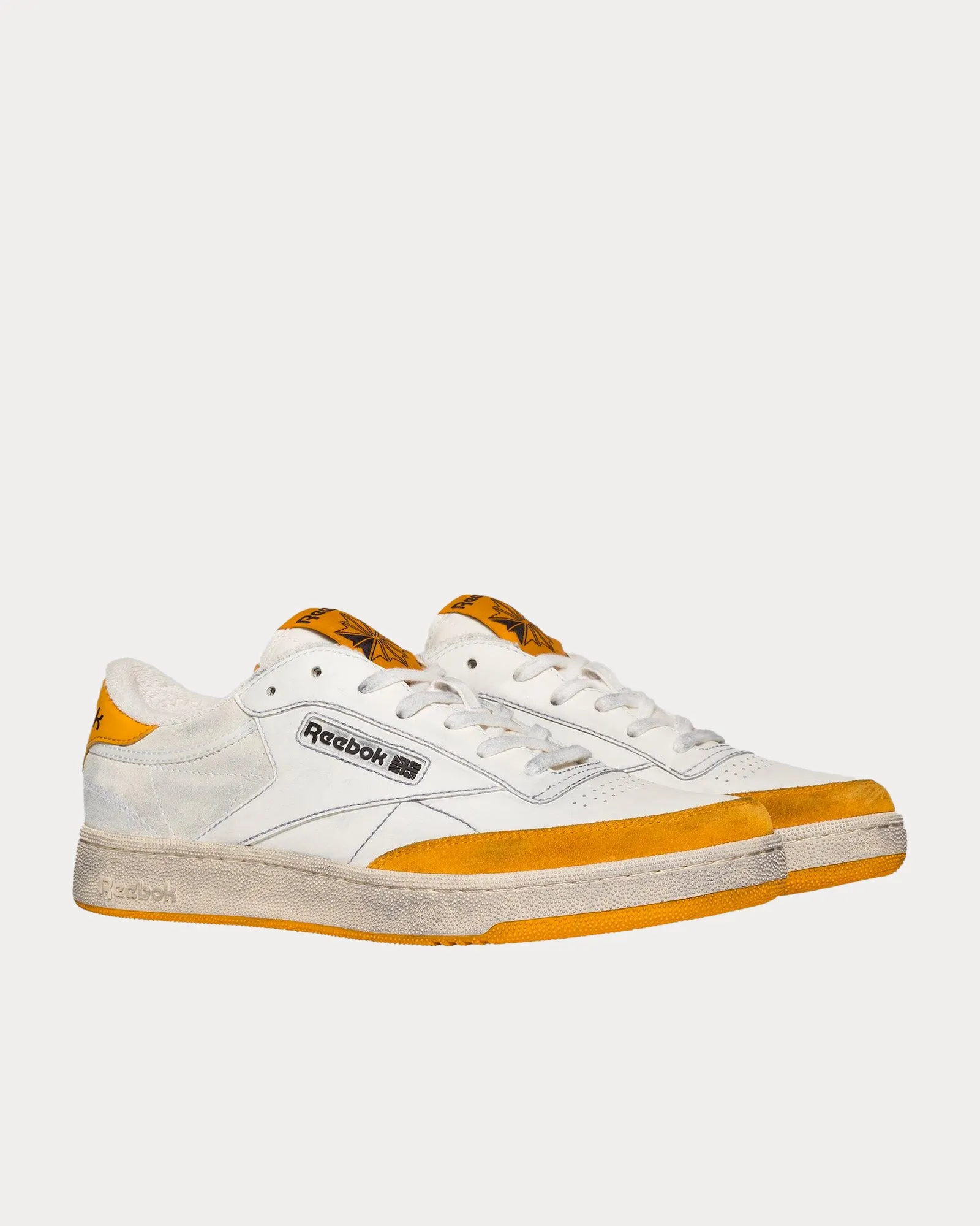 Club C Vintage Leather White / Mango Low Top Sneakers