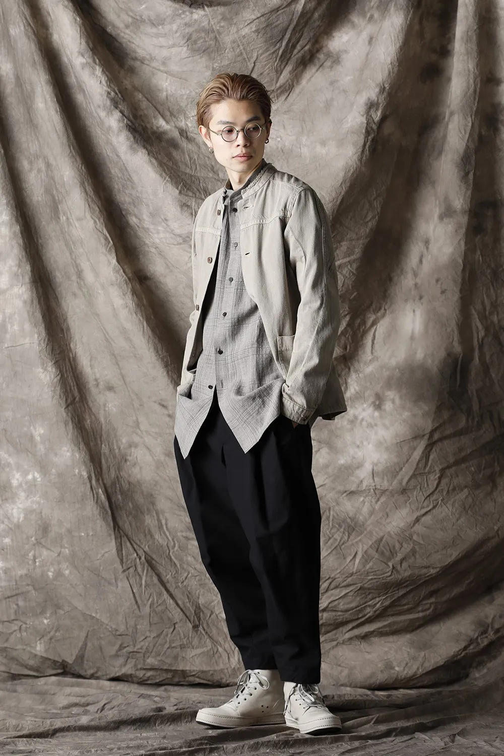 Cropped pants cotton / nylon Black