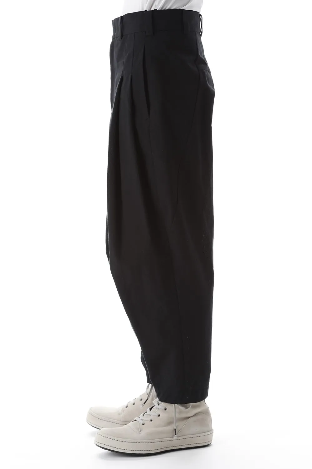 Cropped pants cotton / nylon Black