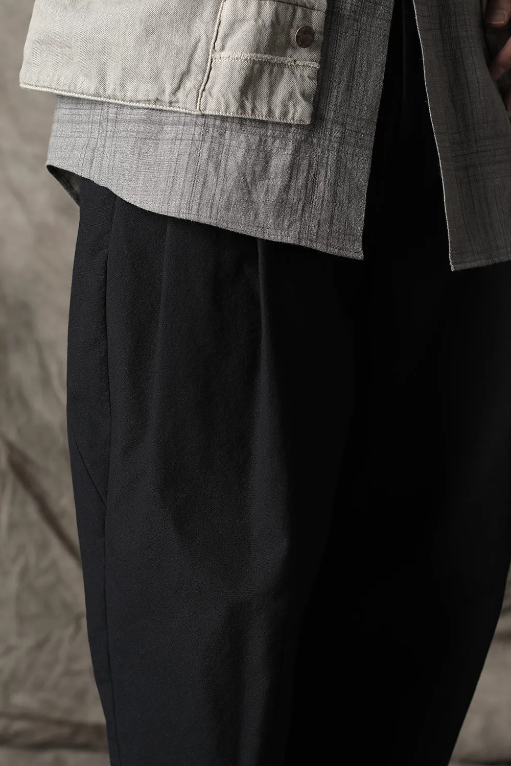 Cropped pants cotton / nylon Black
