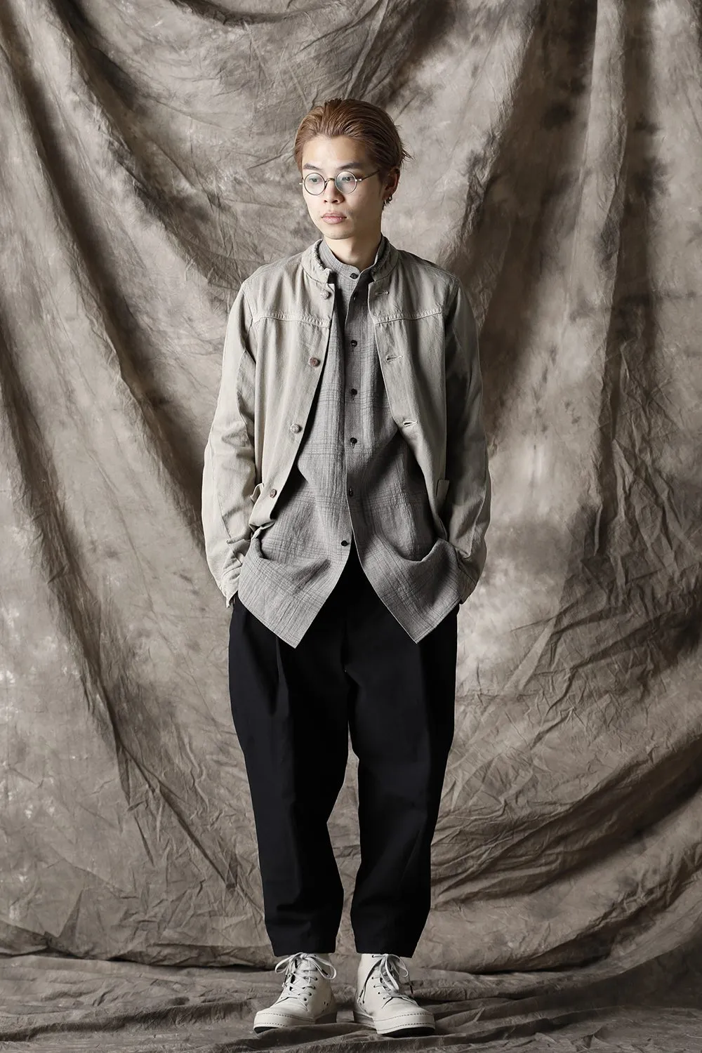 Cropped pants cotton / nylon Black