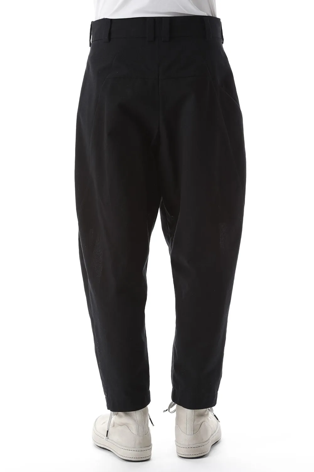 Cropped pants cotton / nylon Black