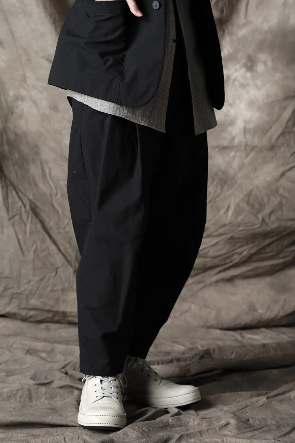 Cropped pants cotton / nylon Black
