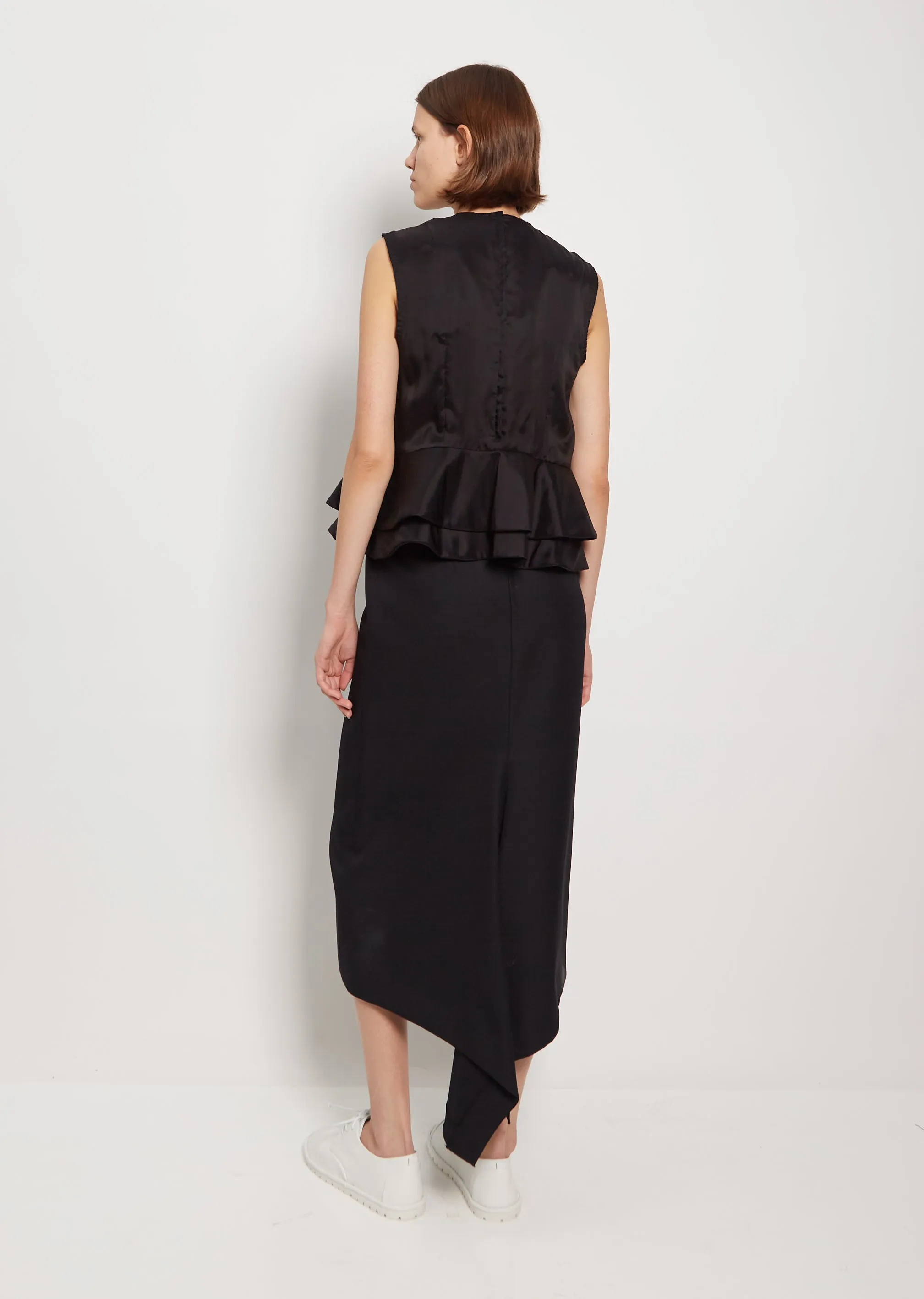 Cupra Tafetta Peplum Top
