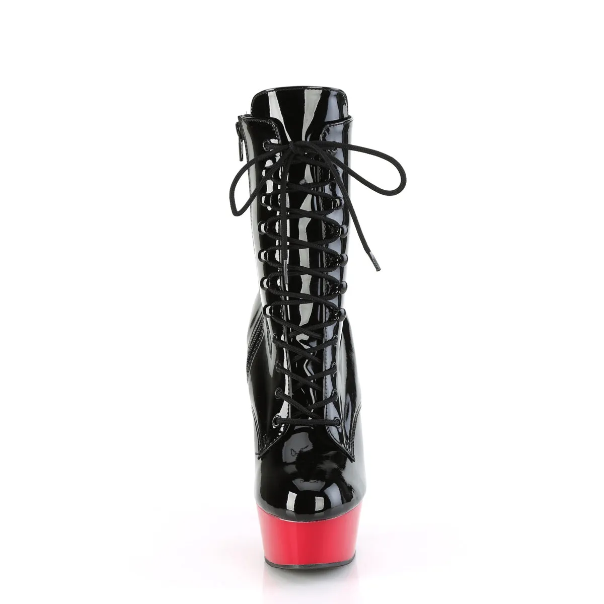 DELIGHT-1020 Pleaser Black Patent/Red Sexy Platform Shoes (Pole Dancing Heels)