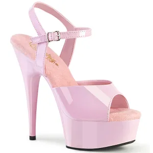 DELIGHT-609 Pleaser Baby Pink Patent Sexy Platform Shoes (Pole Dancing Heels)