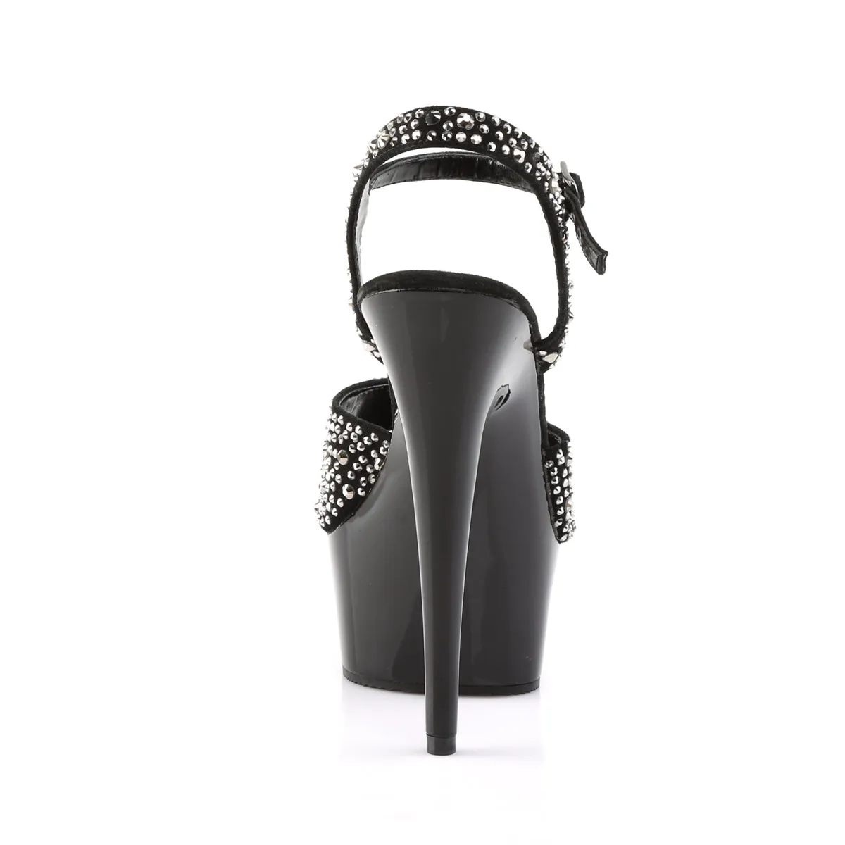 DELIGHT-609RS Pleaser Black Suede Sexy Platform Shoes (Pole Dancing Heels)