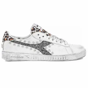 Diadora Game L Low con Borchie, Leopardate e Glitter Nero
