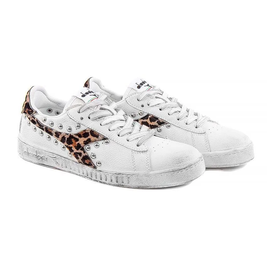 Diadora Game L Low - Leopardate (Maculate Animalier) con Borchie
