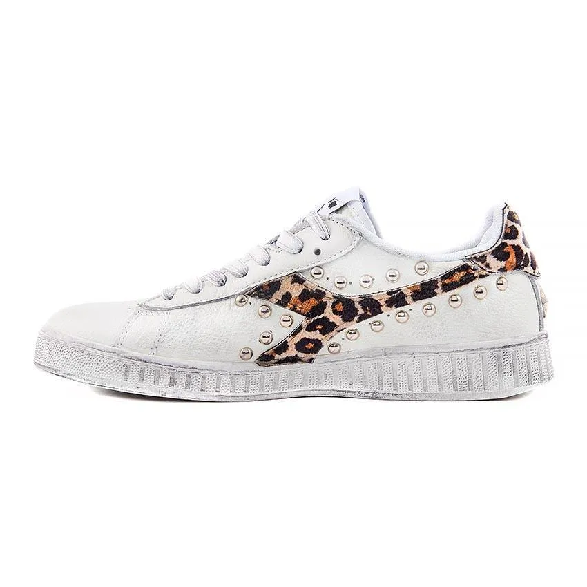 Diadora Game L Low - Leopardate (Maculate Animalier) con Borchie