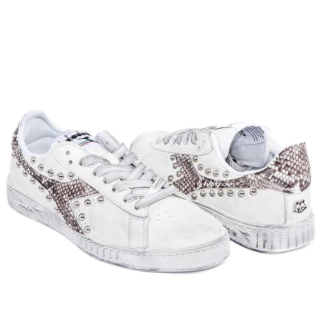 Diadora Game L Low Pitonate con borchie