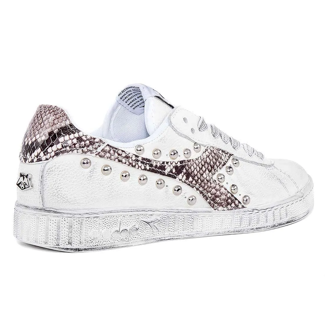 Diadora Game L Low Pitonate con borchie