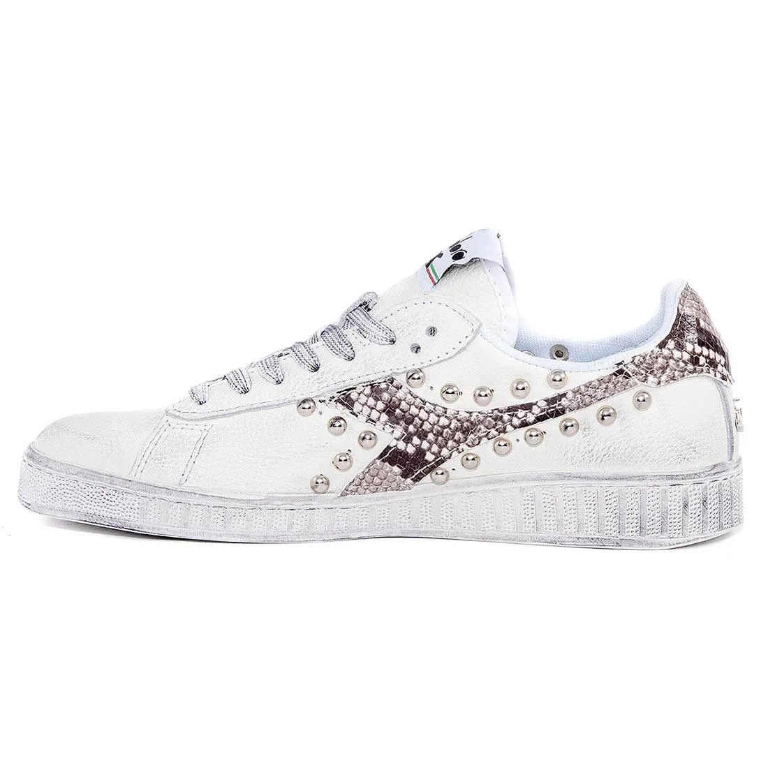 Diadora Game L Low Pitonate con borchie