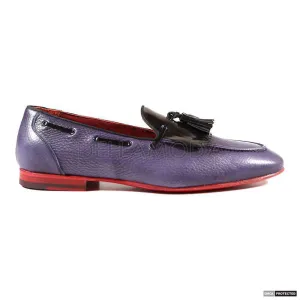 Dino Bigioni Designer Shoes Men's Italian Mustang Asport Indigo Loafers (DB1001)